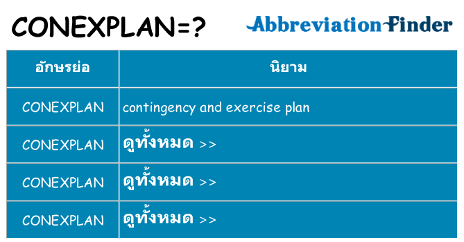 อะไรไม่ conexplan ถึง