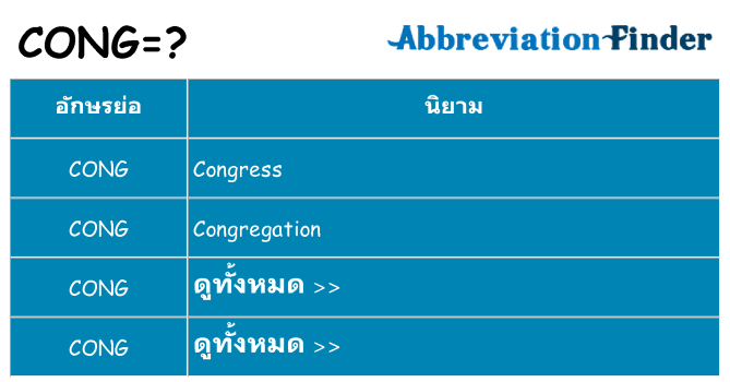 อะไรไม่ cong ถึง