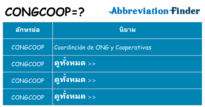 อะไรไม่ congcoop ถึง