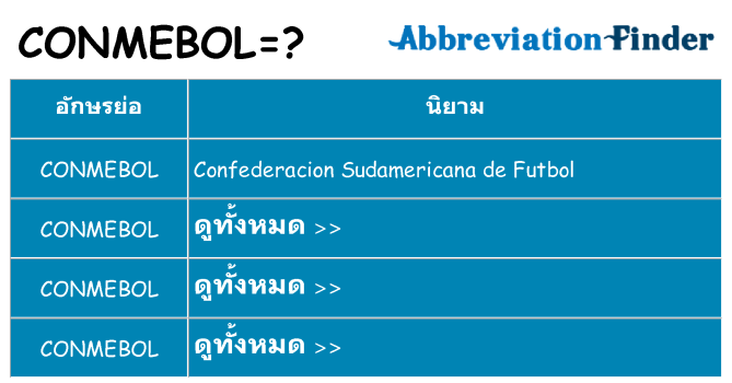 อะไรไม่ conmebol ถึง