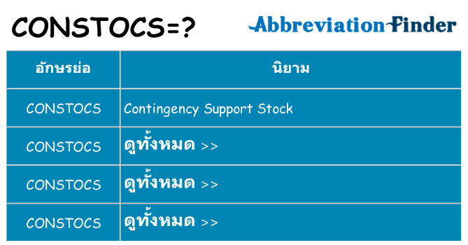 อะไรไม่ constocs ถึง