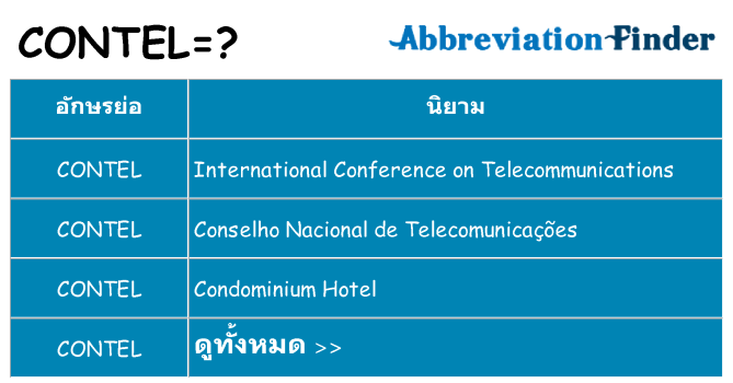 อะไรไม่ contel ถึง