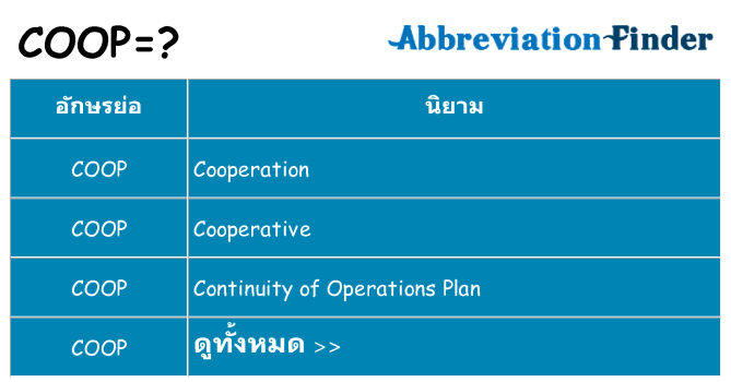 อะไรไม่ coop ถึง