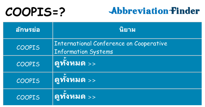 อะไรไม่ coopis ถึง