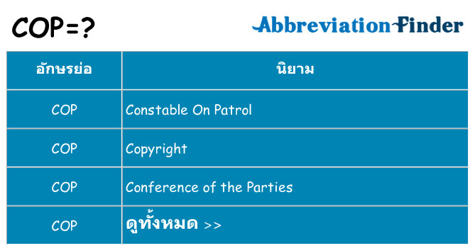 อะไรไม่ cop ถึง