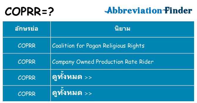 อะไรไม่ coprr ถึง