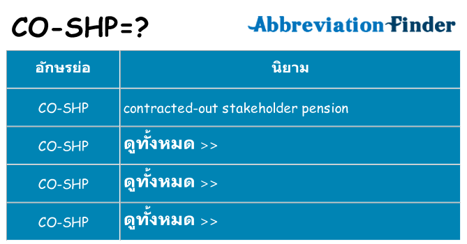 อะไรไม่ co-shp ถึง