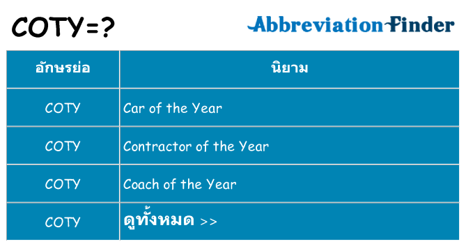 อะไรไม่ coty ถึง