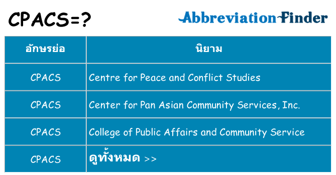 อะไรไม่ cpacs ถึง