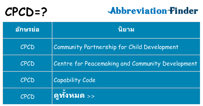 อะไรไม่ cpcd ถึง