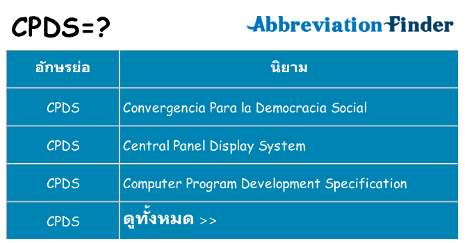 อะไรไม่ cpds ถึง