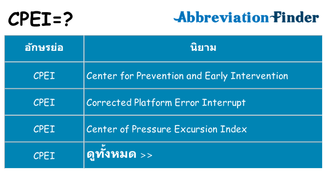 อะไรไม่ cpei ถึง