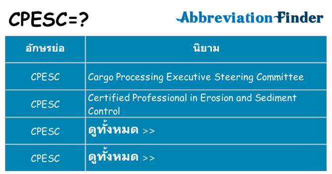 อะไรไม่ cpesc ถึง