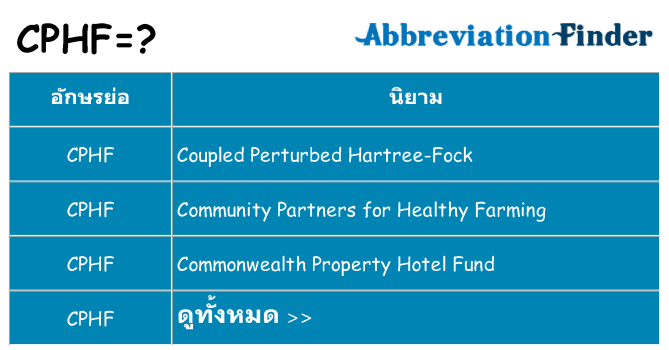 อะไรไม่ cphf ถึง
