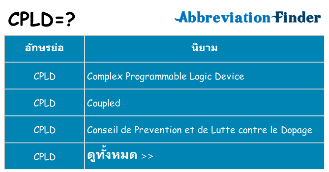 อะไรไม่ cpld ถึง