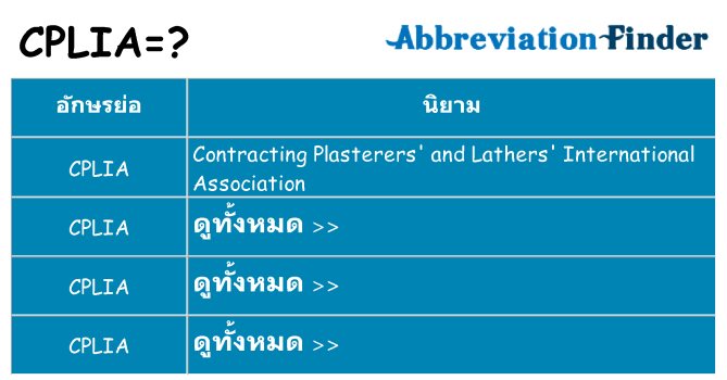 อะไรไม่ cplia ถึง