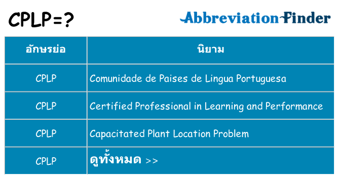 อะไรไม่ cplp ถึง