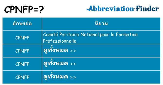 อะไรไม่ cpnfp ถึง