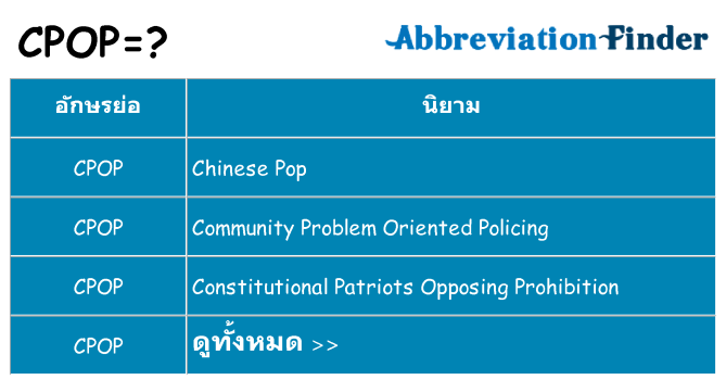 อะไรไม่ cpop ถึง