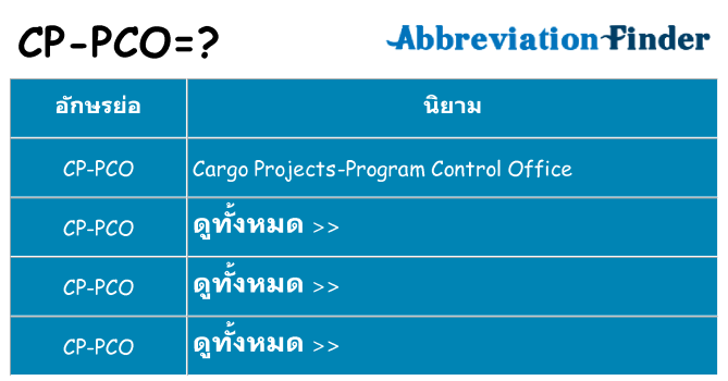 อะไรไม่ cp-pco ถึง