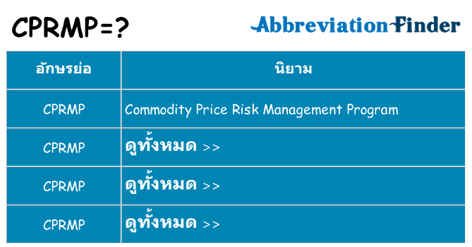อะไรไม่ cprmp ถึง