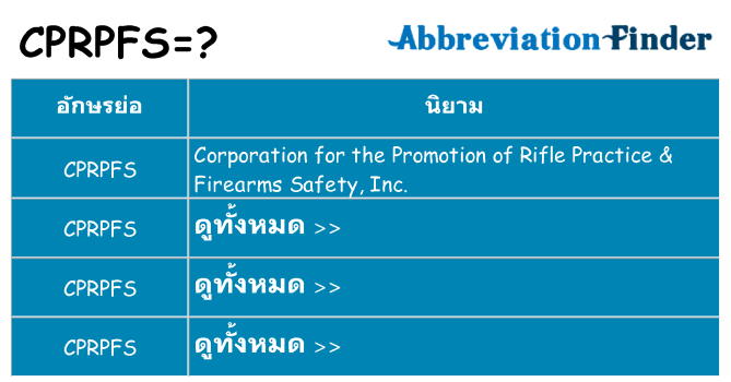 อะไรไม่ cprpfs ถึง