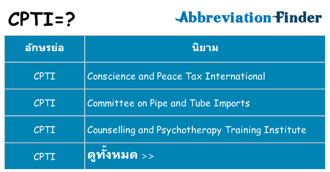 อะไรไม่ cpti ถึง