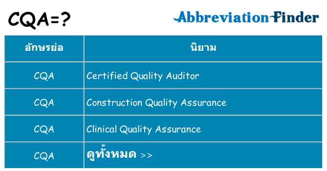 อะไรไม่ cqa ถึง