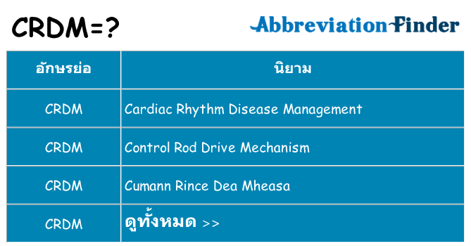 อะไรไม่ crdm ถึง