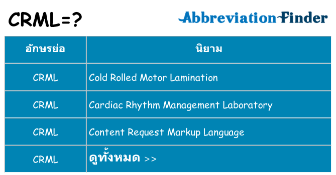 อะไรไม่ crml ถึง