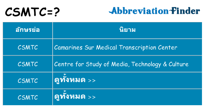 อะไรไม่ csmtc ถึง