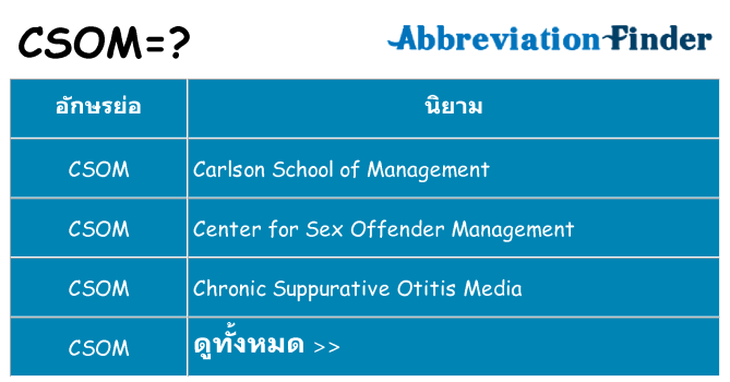 อะไรไม่ csom ถึง
