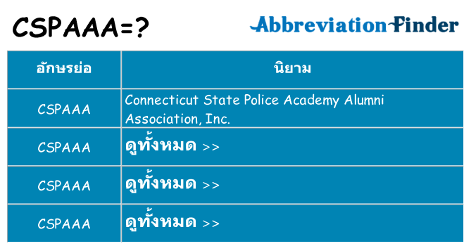 อะไรไม่ cspaaa ถึง