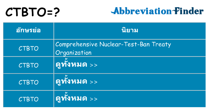 อะไรไม่ ctbto ถึง