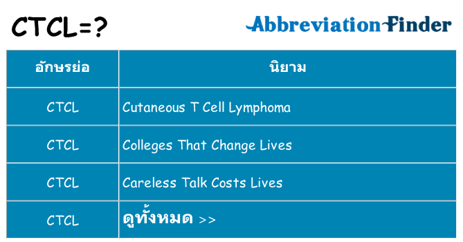 อะไรไม่ ctcl ถึง