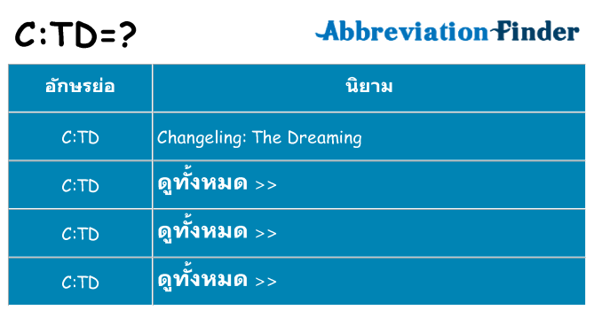 อะไรไม่ ctd ถึง