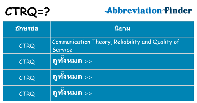 อะไรไม่ ctrq ถึง