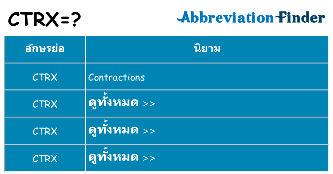 อะไรไม่ ctrx ถึง