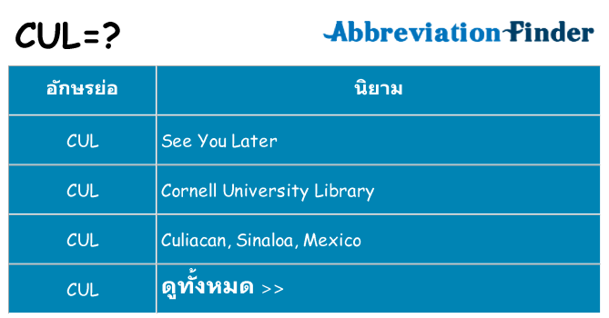 อะไรไม่ cul ถึง