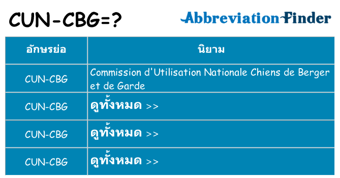 อะไรไม่ cun-cbg ถึง
