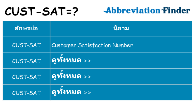 อะไรไม่ cust-sat ถึง