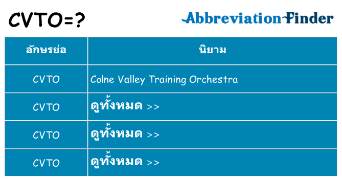 อะไรไม่ cvto ถึง