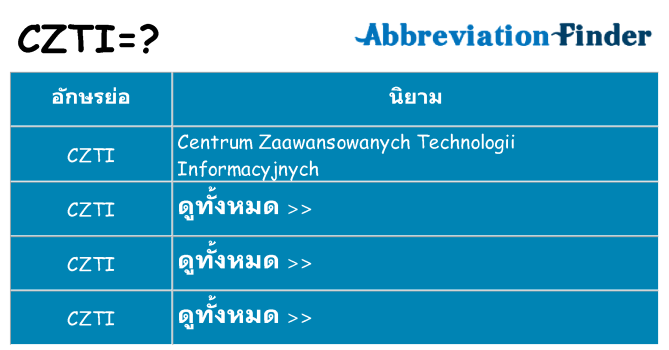 อะไรไม่ czti ถึง