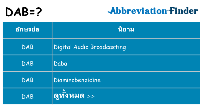 อะไรไม่ dab ถึง