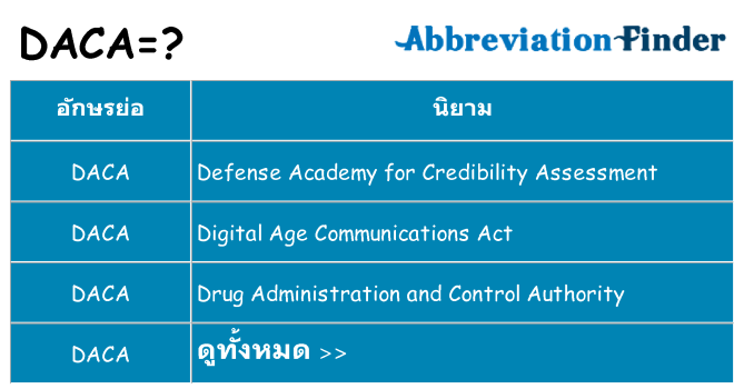 อะไรไม่ daca ถึง