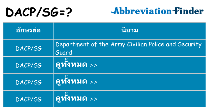 อะไรไม่ dacpsg ถึง
