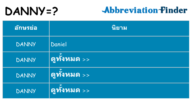 อะไรไม่ danny ถึง