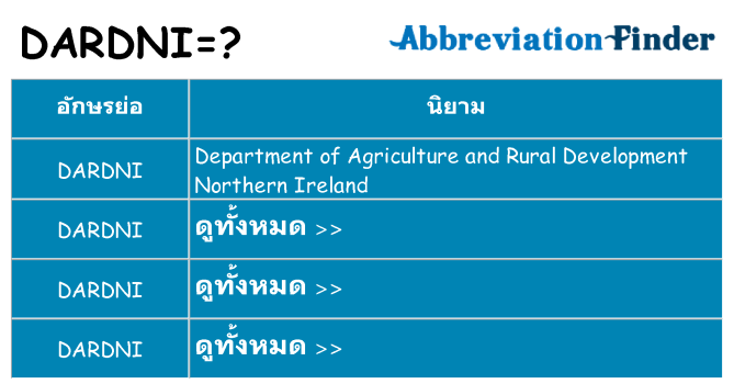 อะไรไม่ dardni ถึง
