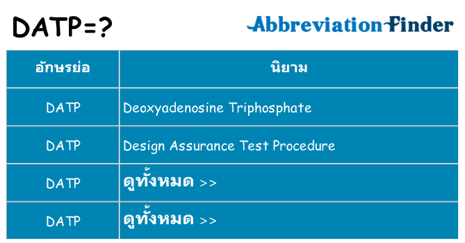 อะไรไม่ datp ถึง