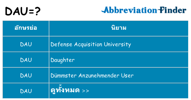 อะไรไม่ dau ถึง